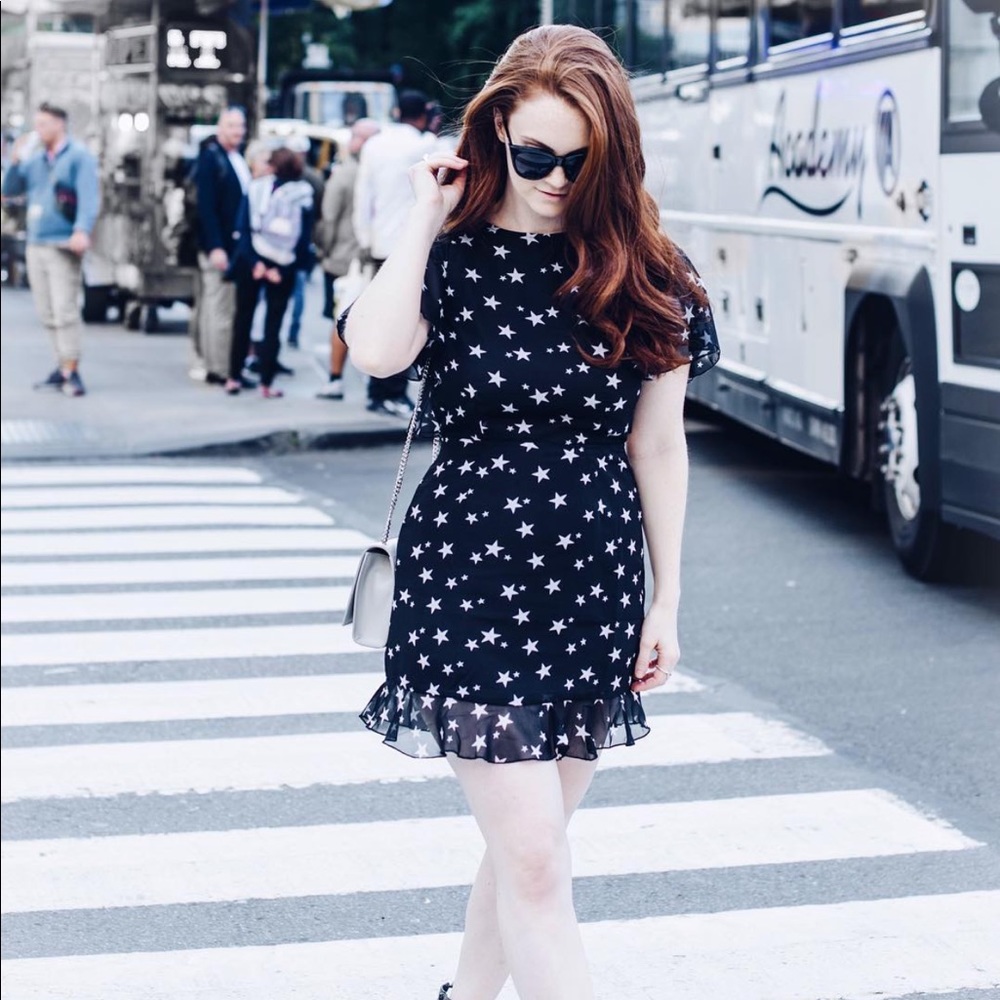 lioness open back star dress